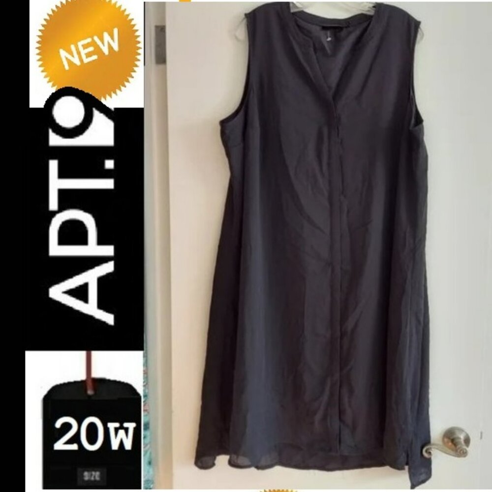 🆕⭐️5/$30-Apt. 9 black shift dress. Size 20W NWOT